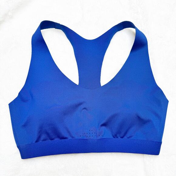 ALL IN MOTION Dark Blue Laser Cut Padded Racerback Sports Bra size Medium - Picture 1 of 6